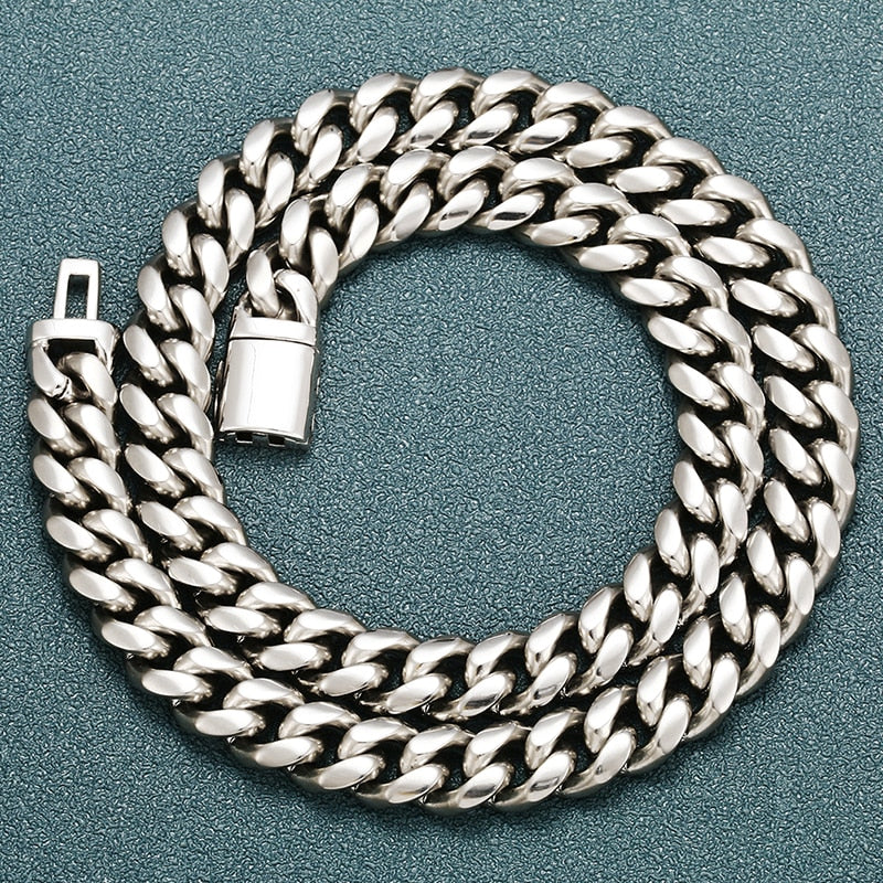 10mm Solid Miami Cuban Chain - Different Drips