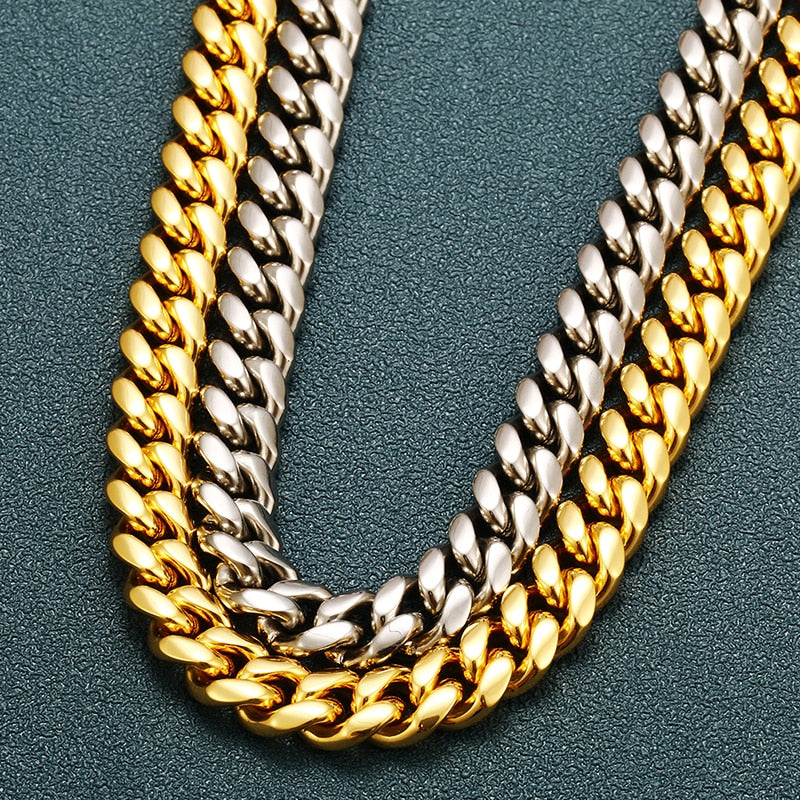 10mm Solid Miami Cuban Chain - Different Drips