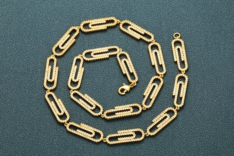 ICY PAPERCLIP CHAIN ANKLET