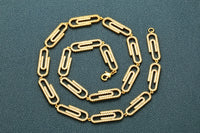 Thumbnail for 18mm Iced out Paper Clip Necklace - Different Drips