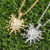 Thumbnail for Iced Out Shield Pendant - Different Drips