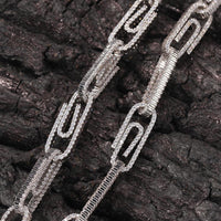 Thumbnail for 10mm Paper Clip Iced Out Linked Chain - Different Drips