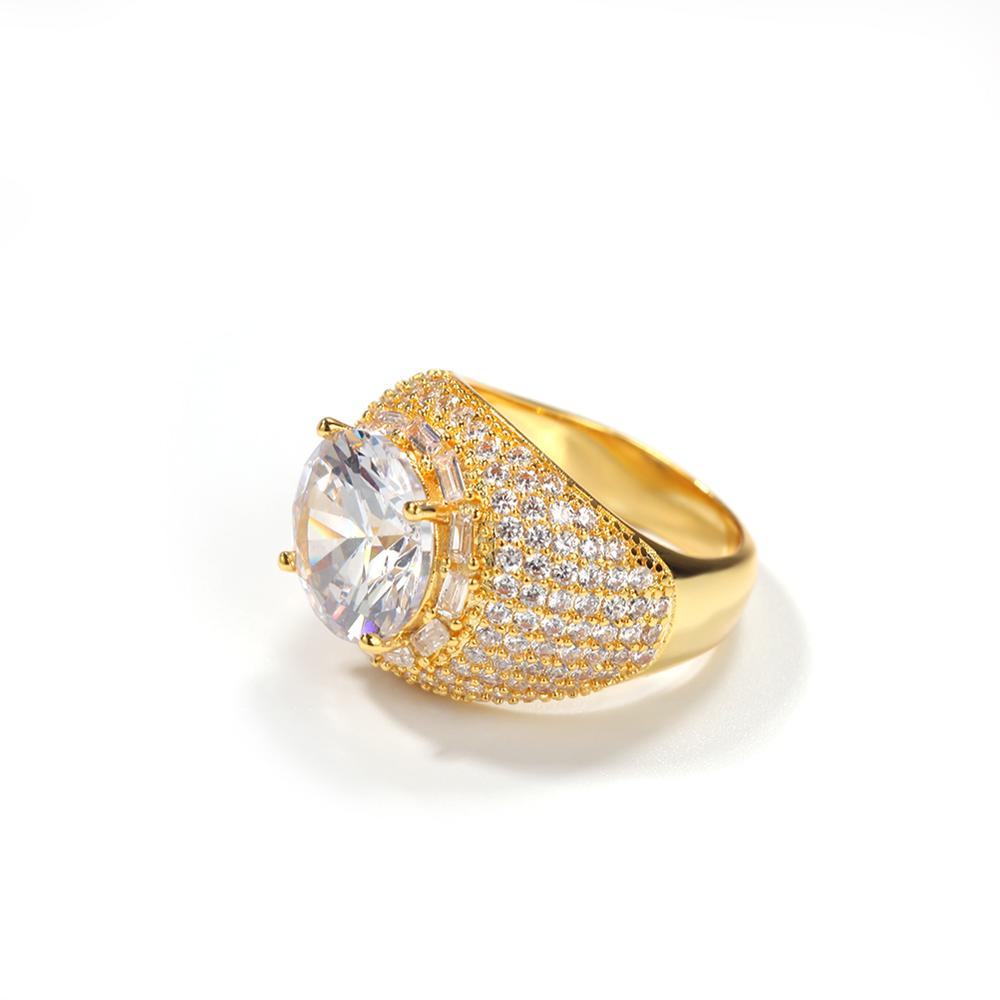 Round Cut and Mirco Pave Ring - Different Drips