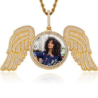 Thumbnail for Iced Angle Wing Photo Pendant - Different Drips
