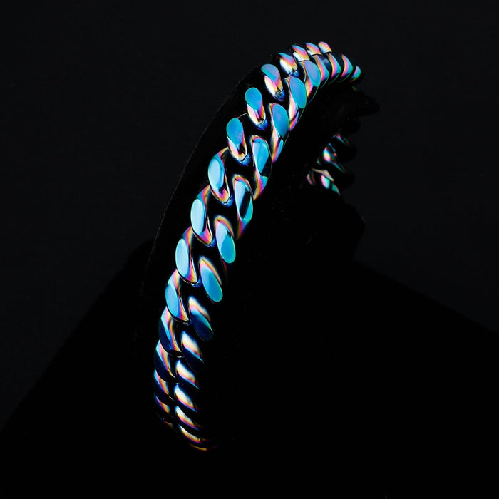 Rainbow Miami Cuban Link Bracelet - Different Drips