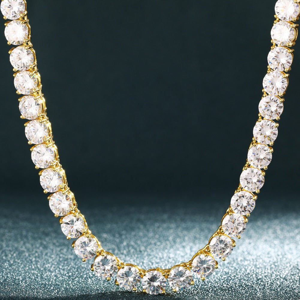8mm Round Cut Tennis Necklace - Different Drips