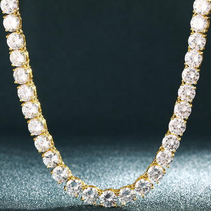 8mm Round Cut Tennis Necklace - Different Drips