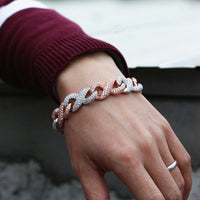 Thumbnail for Rose Gold & White Gold infinity link bracelet - Different Drips