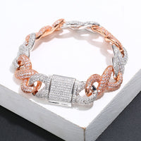Thumbnail for Rose Gold & White Gold infinity link bracelet - Different Drips
