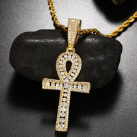 Thumbnail for Ankh Tennis Cross Pendant - Different Drips