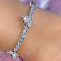 Thumbnail for Women's Tennis Butterfly Anklet - Different Drips