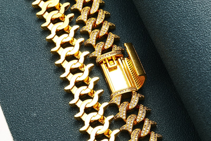 18mm Spiked Cuban Link Bracelet - Different Drips