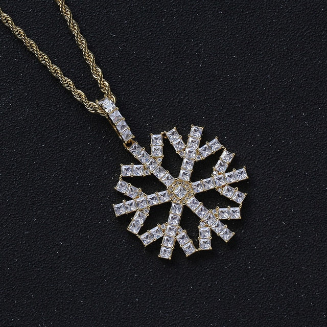 Baguette Snowflake Pendant - Different Drips