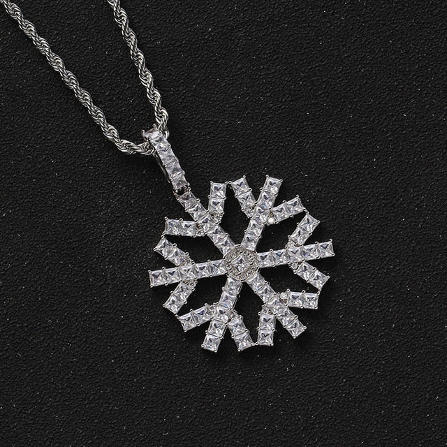 Baguette Snowflake Pendant - Different Drips