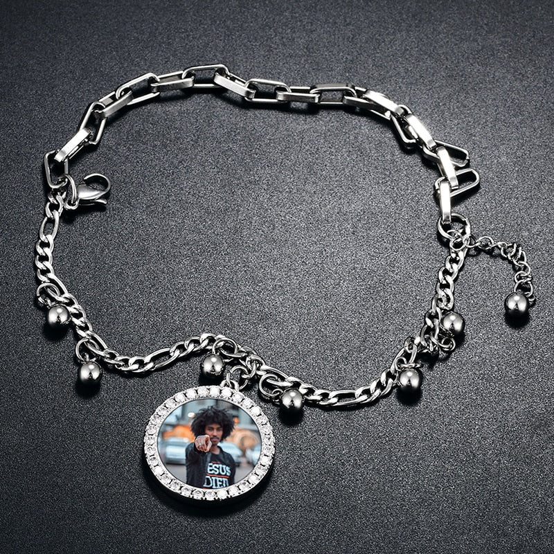 Two Layer Custom Photo Bracelet - Different Drips