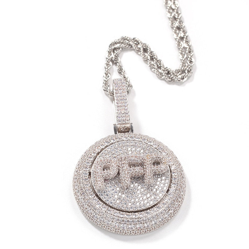 Solid Rotatable Custom Letter Pendant - Different Drips