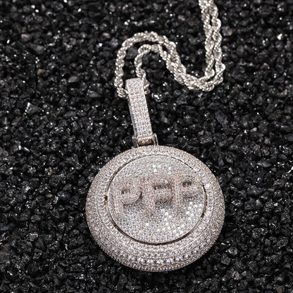 Solid Rotatable Custom Letter Pendant - Different Drips