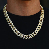 Thumbnail for 14mm Double Row Iced Cuban Chain - Different Drips
