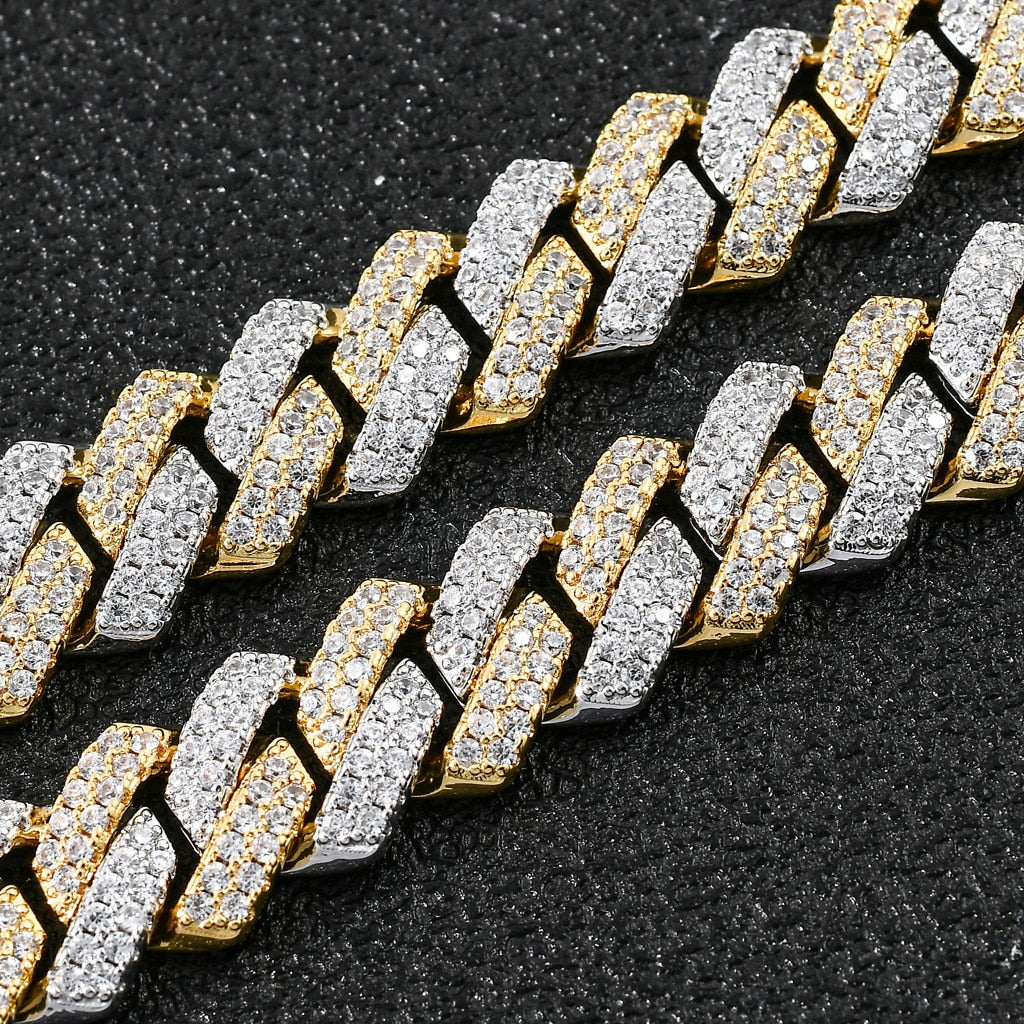 14mm Yellow Gold Two-Tone Chain - Different Drips