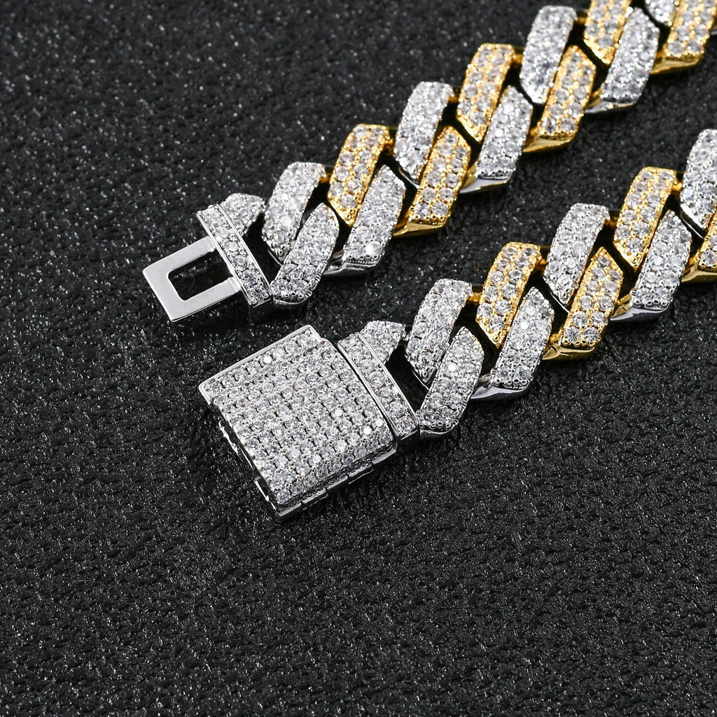 14mm Yellow Gold Two-Tone Chain - Different Drips