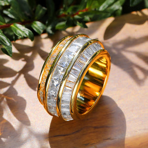 Baguette Layered Ring - Different Drips