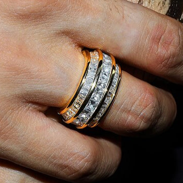 Baguette Layered Ring - Different Drips