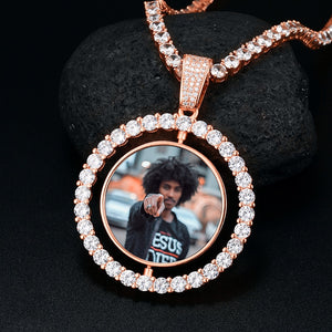 Rotatable Custom Photo Pendant - Different Drips