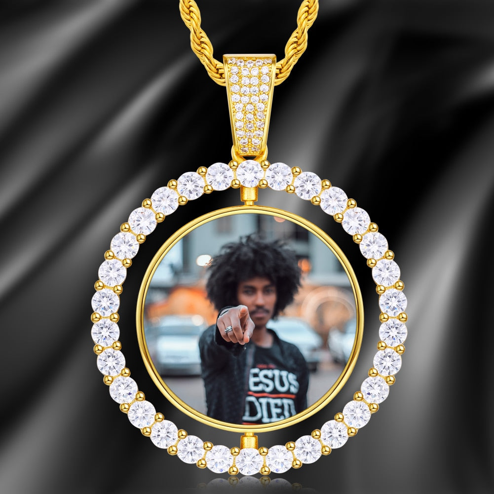 Rotatable Custom Photo Pendant - Different Drips