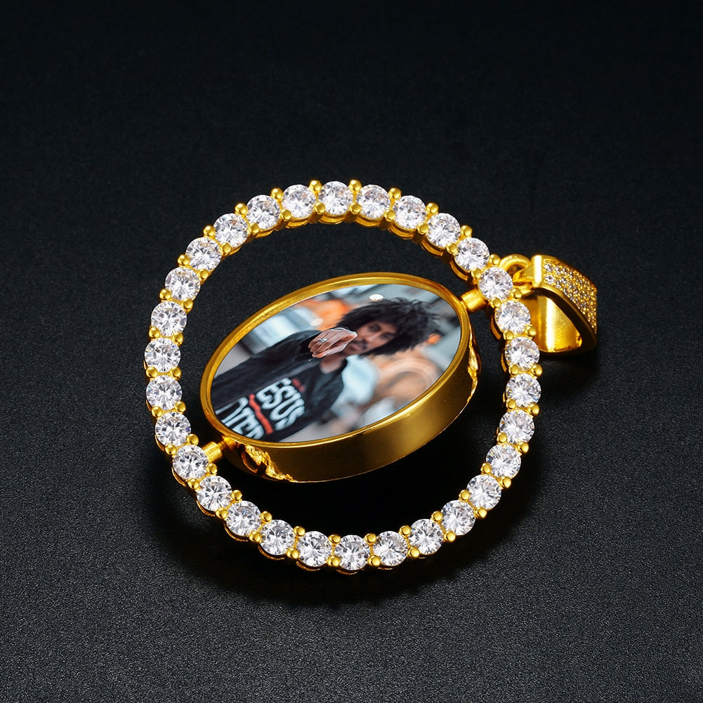 Rotatable Custom Photo Pendant - Different Drips