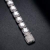 Thumbnail for 11mm Glacier Clustered Tennis Bracelet White Gold - Different Drips