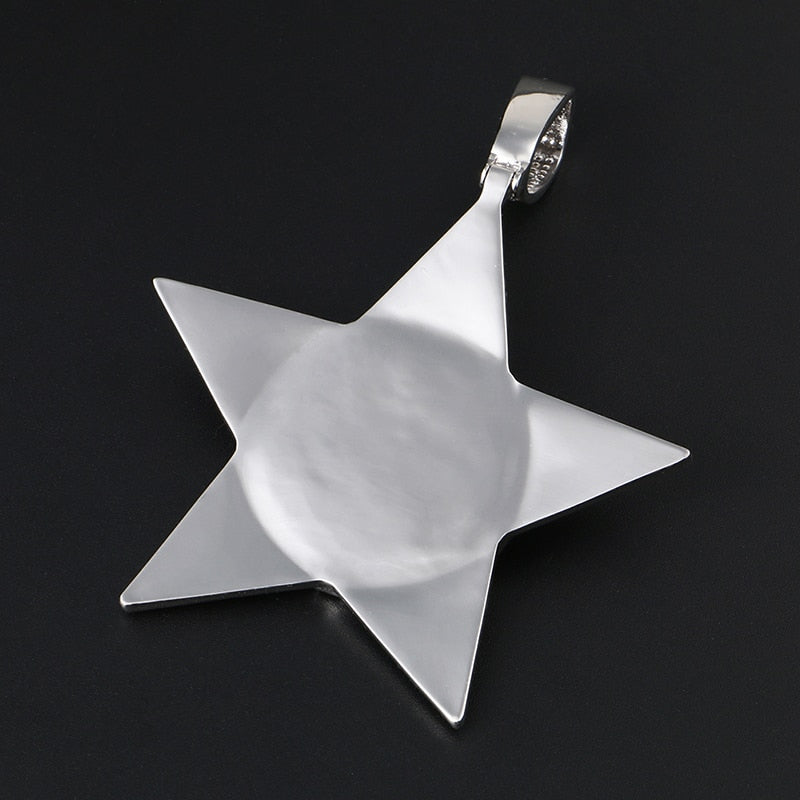 Custom Star Photo Pendant - Different Drips