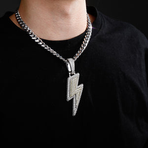 Large Lightning Bolt Pendant - Different Drips