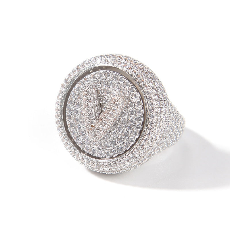 Custom Letter Rotatable Ring - Different Drips