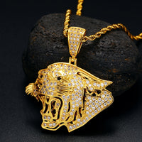 Thumbnail for Fierce Tiger Head Pendant - Different Drips