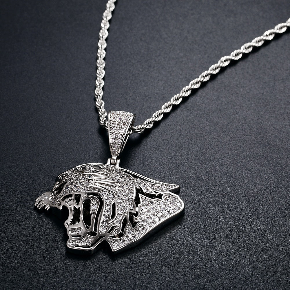 Fierce Tiger Head Pendant - Different Drips