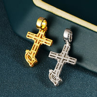 Thumbnail for Baguette Prayer Hand Cross Pendants - Different Drips