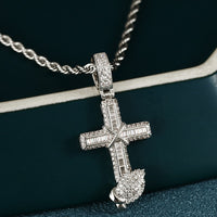 Thumbnail for Baguette Prayer Hand Cross Pendants - Different Drips