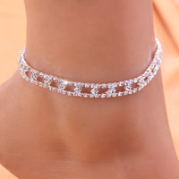Thumbnail for Double Row Star Pattern Anklet - Different Drips