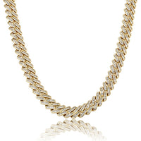Thumbnail for 12mm Baguette Prong Cuban Link Chain - Different Drips