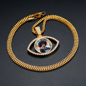 Custom Eye Photo Pendant - Different Drips