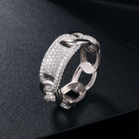 Thumbnail for 925 Sterling Silver Coffee Cuban Link Ring - Different Drips