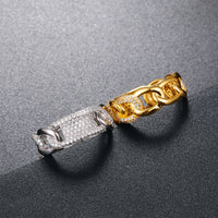 Thumbnail for 925 Sterling Silver Coffee Cuban Link Ring - Different Drips