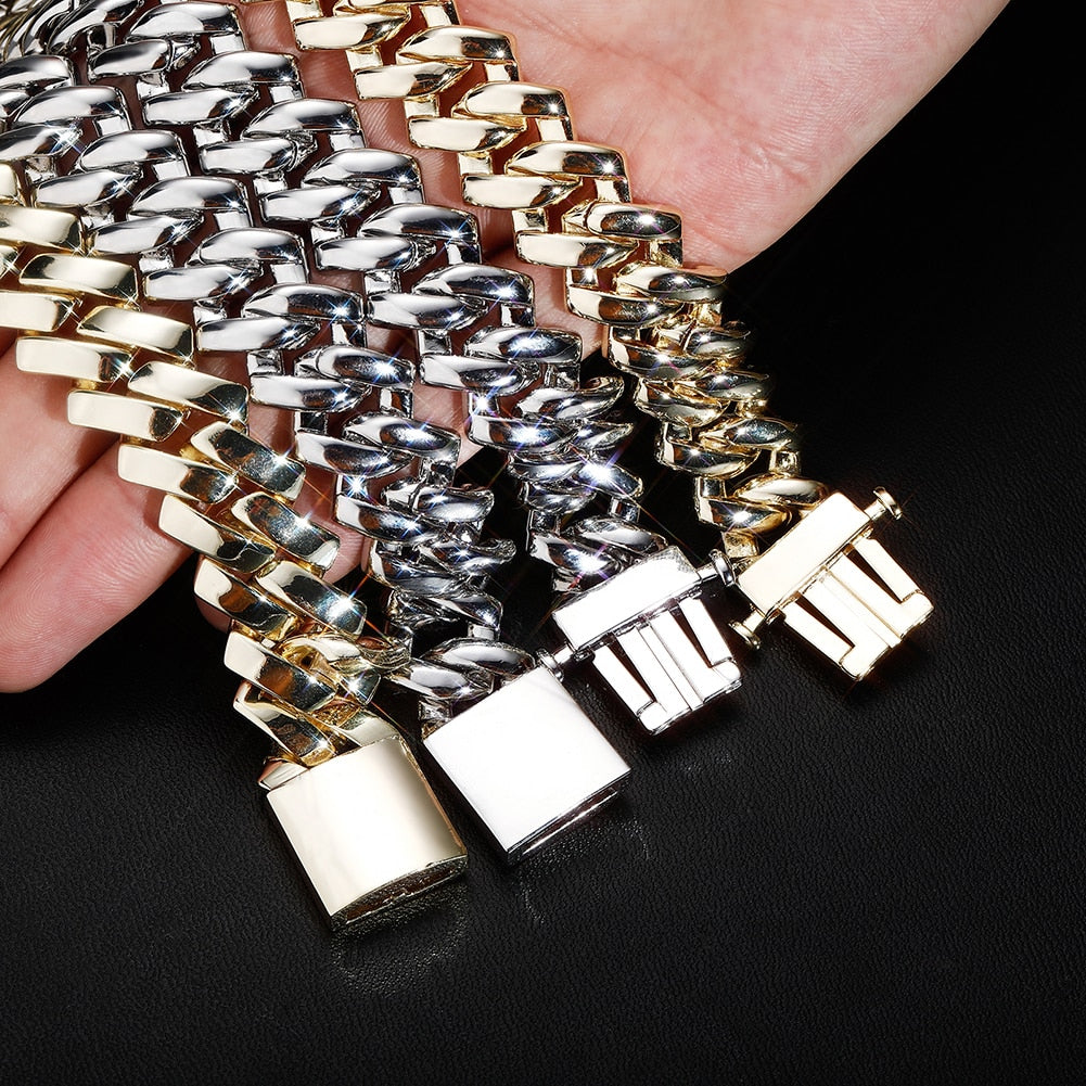 18mm Solid Prong Cuban Link Chain - Different Drips