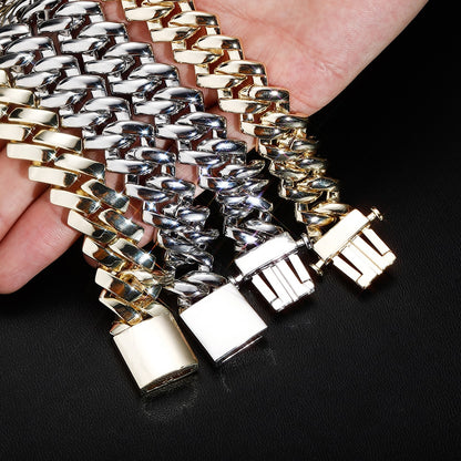18mm Solid Prong Cuban Link Chain - Different Drips