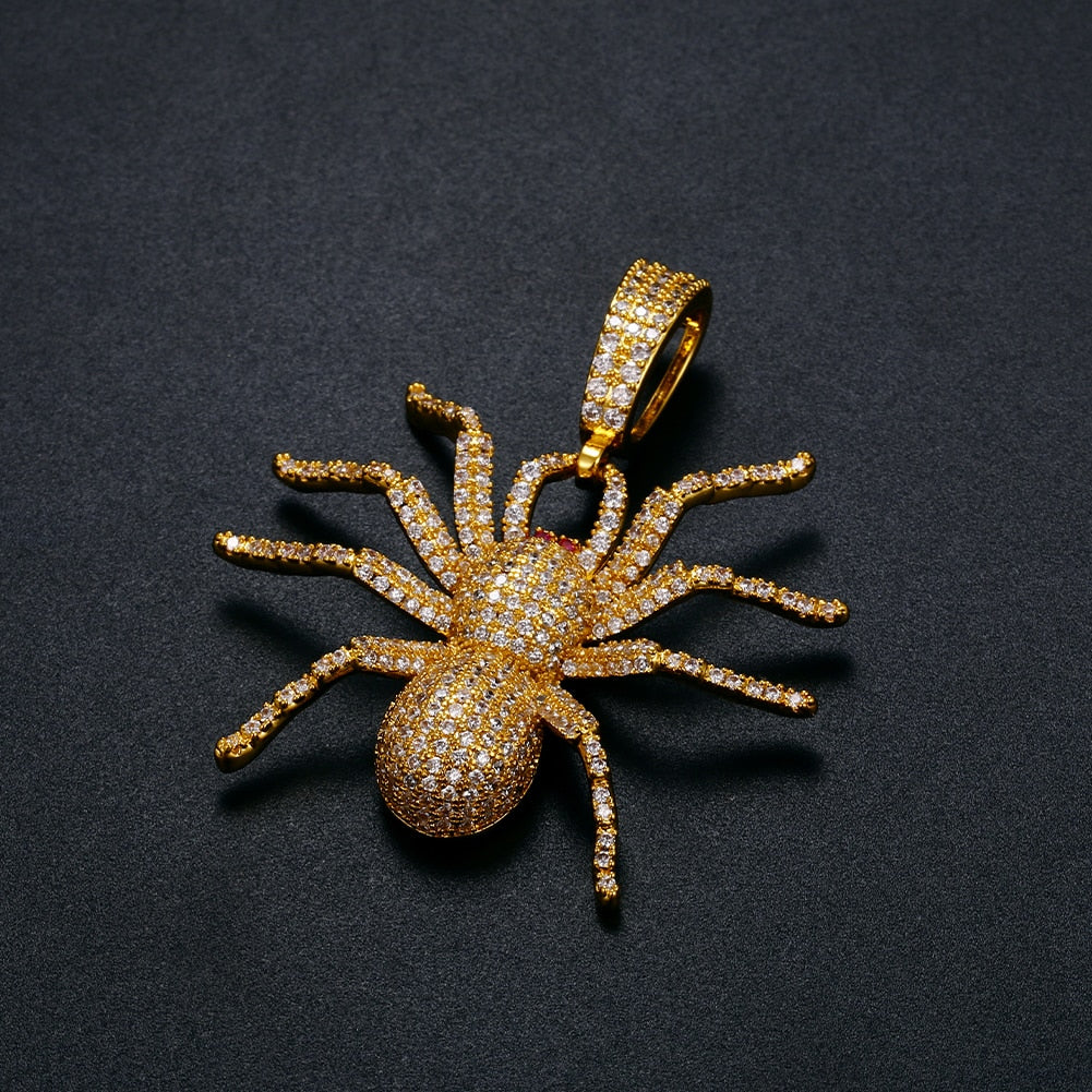 Iced Out Spider Pendant - Different Drips