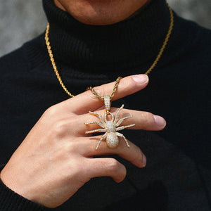 Iced Out Spider Pendant - Different Drips