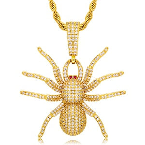 Iced Out Spider Pendant - Different Drips
