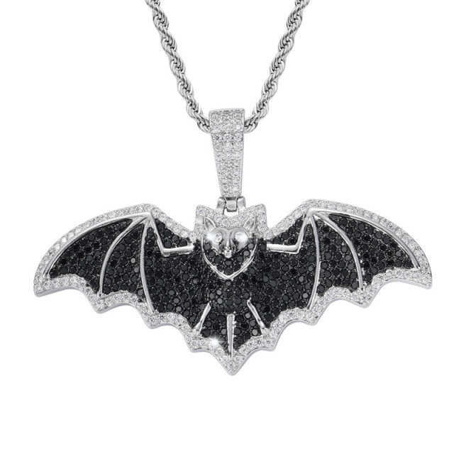 Iced Out Bat Pendant - Different Drips