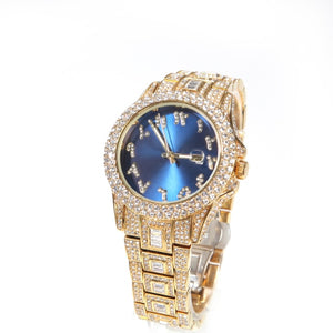 Iced Colored Dial Arabic Numeral Watch - Different Drips