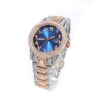 Iced Colored Dial Arabic Numeral Watch - Different Drips